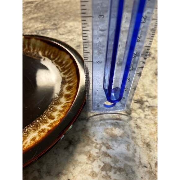 Pfaltzgraff Village Glazed Stoneware Sandwich Plate Brown Drip Rustic Boho - Picture 3 of 5